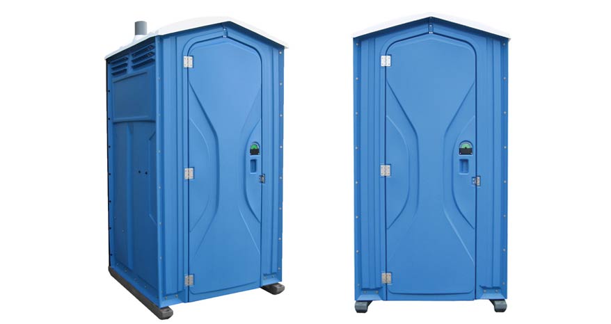Long-term porta potty units on site in Antigo, Wisconsin